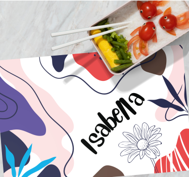 Naproane cu nume flori abstracte colorate - TenStickers