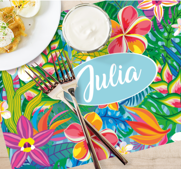 Naproane cu nume flori tropicale personalizate - TenStickers