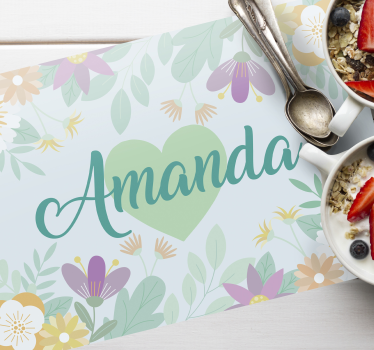 Naproane cu nume inima de floare amanda - TenStickers