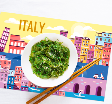 Naproane cu nume peisaj urban vibrant din italia - TenStickers