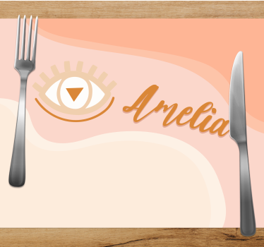 Naproane cu nume personalizate cu motiv ocular - TenStickers