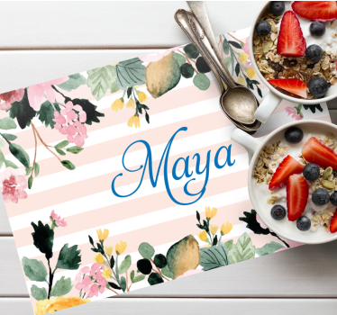 Naproane cu nume personalizate florale - TenStickers