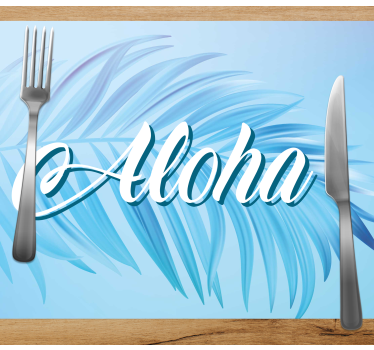 Naproane cu texte frunze de palmier aloha - TenStickers