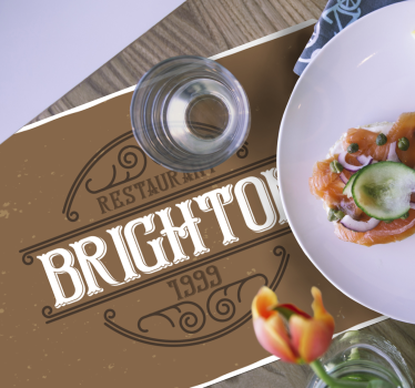 Naproane cu texte logo restaurant brighton - TenStickers