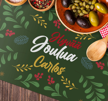 Naproane de crăciun cu model de verdeață festivă - TenStickers