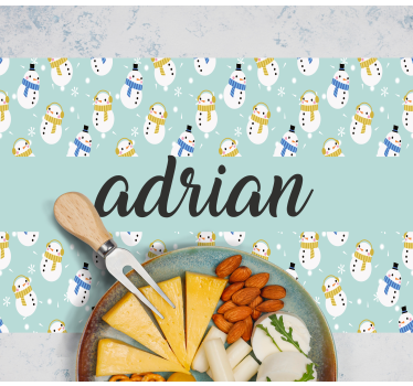 Naproane de crăciun design personalizat cu om de zăpadă - TenStickers