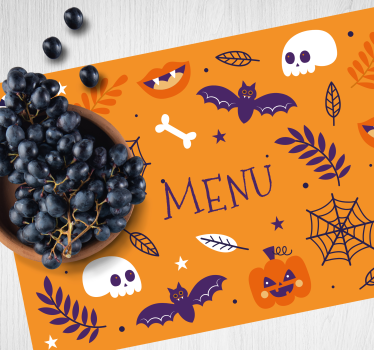 Naproane de halloween meniu înfricoșător de halloween - TenStickers