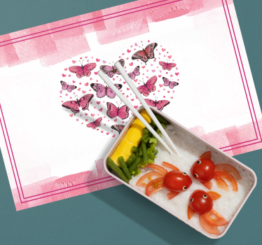 Naproane modern model fluturi cu inimioare - TenStickers
