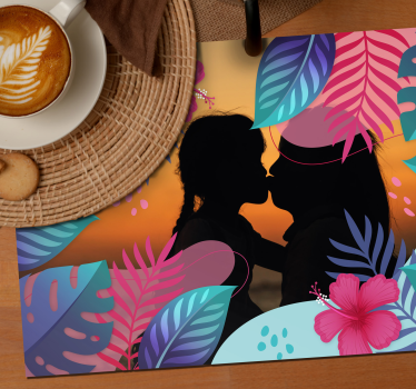 Naproane original frunze tropicale colorate - TenStickers