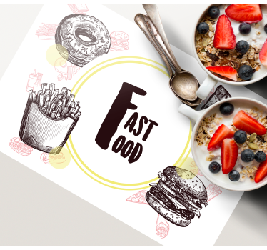 Naproane original ilustrații fast food - TenStickers