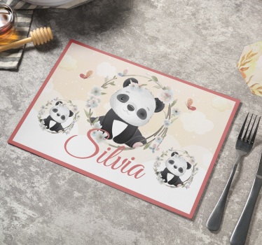 Naproane pentru copii aranjament panda fermecător - TenStickers