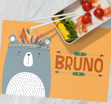 Naproane pentru copii cu ilustrație drăguță de urs - TenStickers