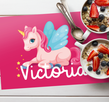 Naproane pentru copii cu ilustrație veselă de unicorn - TenStickers