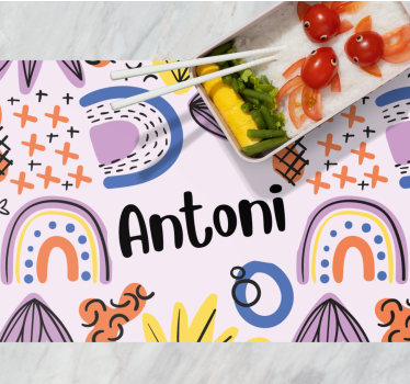 Naproane pentru copii cu modele colorate de curcubeu - TenStickers