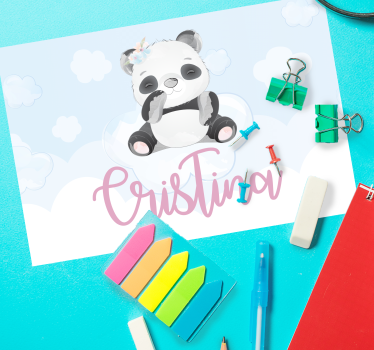 Naproane pentru copii cu personaj panda drăguț - TenStickers