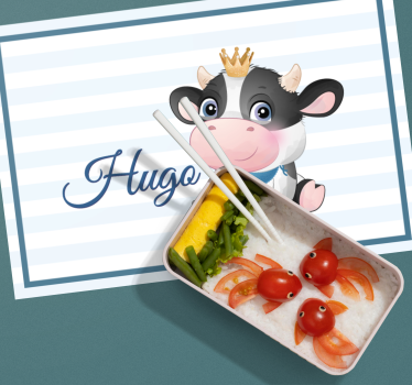 Naproane pentru copii ilustrație cu vacă - TenStickers