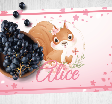 Naproane pentru copii ilustrație cu veveriță drăguță - TenStickers