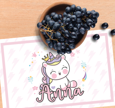 Naproane pentru copii ilustrație drăguță cu unicorni - TenStickers