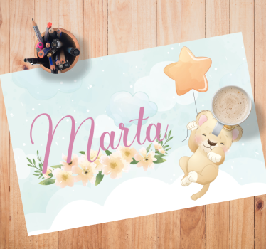 Naproane pentru copii leu drăguț cu balon - TenStickers