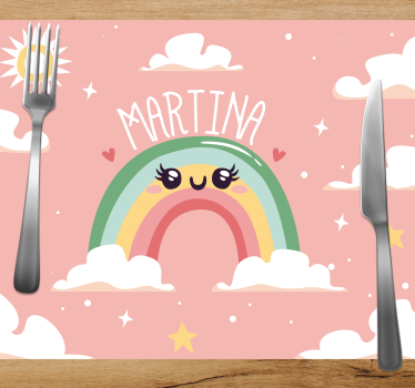 Naproane pentru copii scenă veselă cu curcubeu - TenStickers