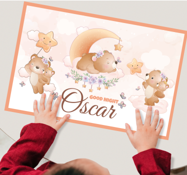 Naproane pentru copii urși cu stele - TenStickers