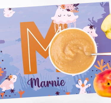 Numele literelor inițiale placemats vinil originale - TenStickers