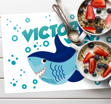 Rechin pentru copii cu placematuri de vinil - TenStickers
