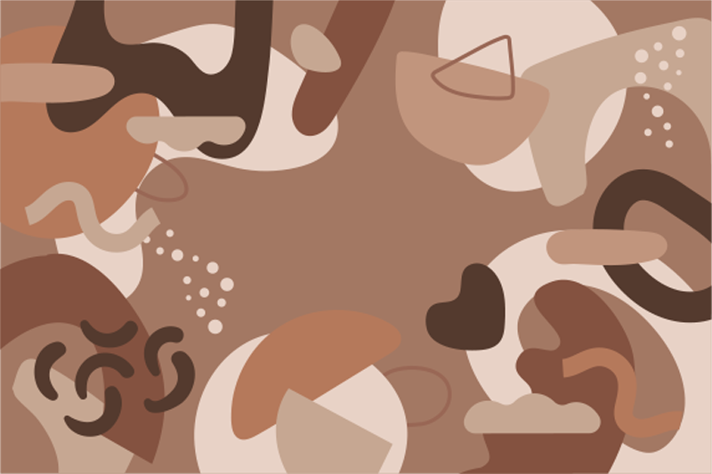 Naproane modern forme abstracte mocha mousse - TenStickers