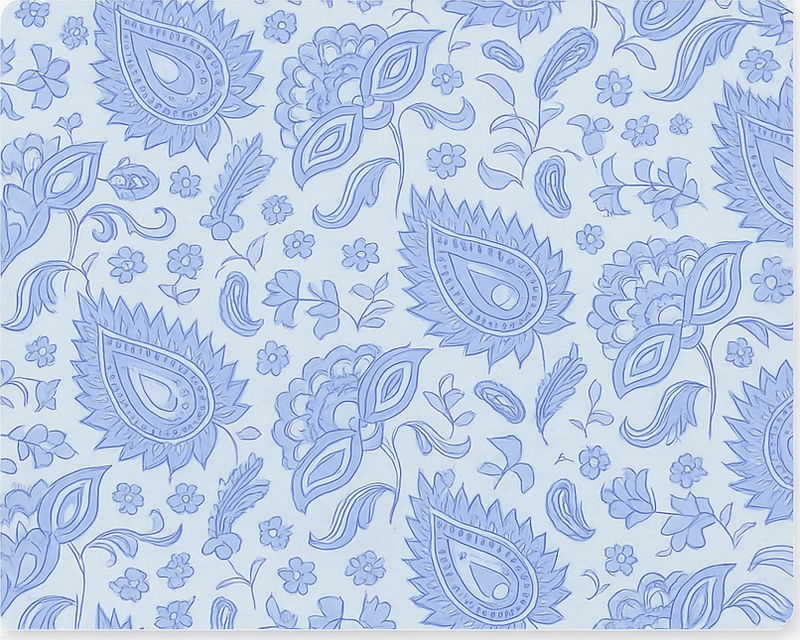 Naproane original model floral paisley albastru - TenStickers