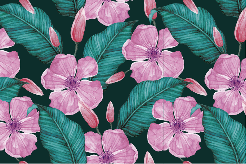 Naproane de textură cu motiv floral tropical - TenStickers
