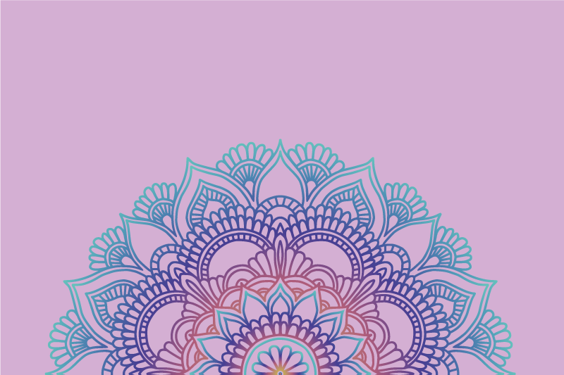 Placemate de vinil pe jumătate mandala - TenStickers