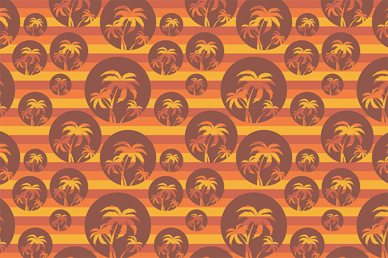 Naproane original cu motive tropicale cu palme - TenStickers