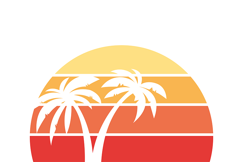Naproane original peisaj tropical la amurg - TenStickers