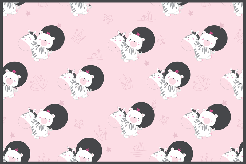 Naproane pentru copii cu ilustrații drăguțe de zebră - TenStickers