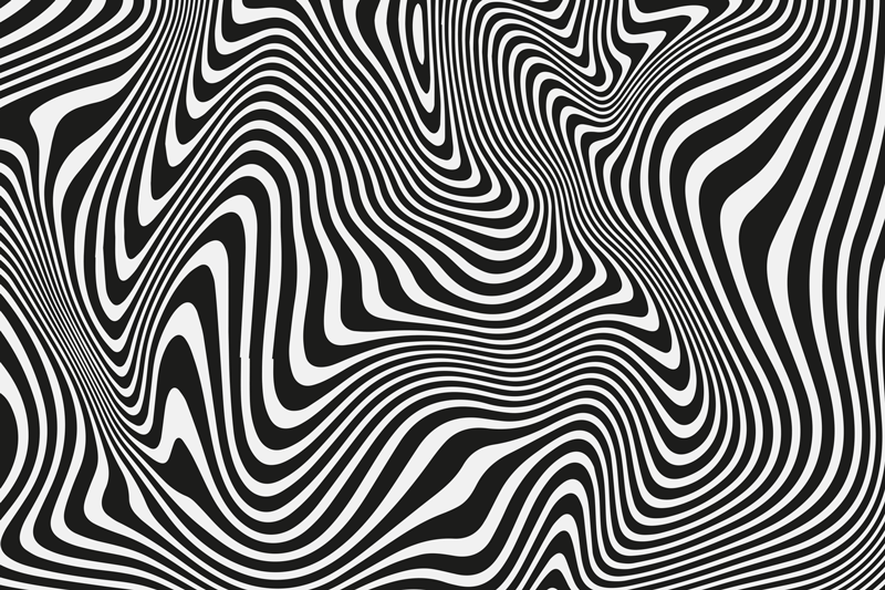 Naproane modern cu modele negre fluente - TenStickers