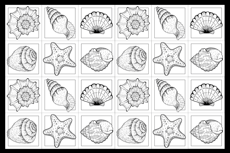 Naproane original cu motiv model de scoică - TenStickers