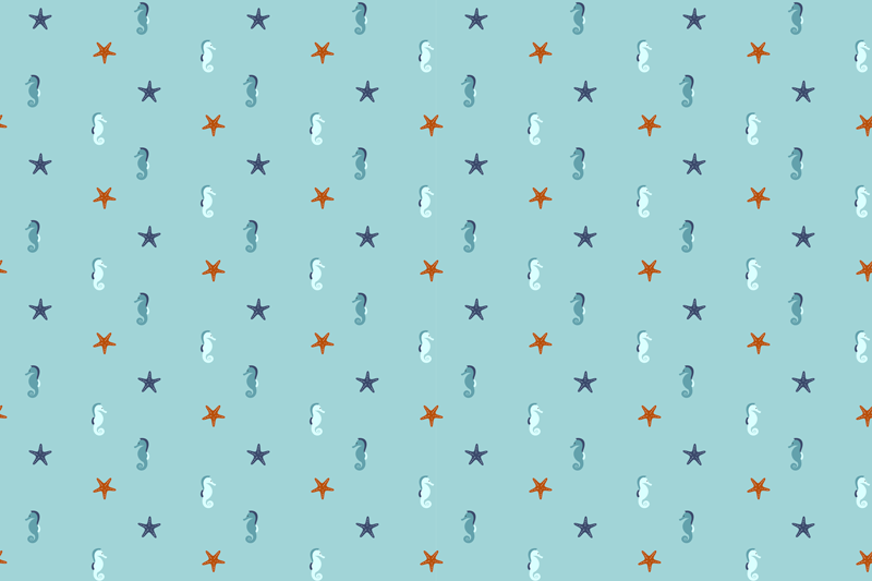 Naproane original model cu cai de mare și stele de mare - TenStickers