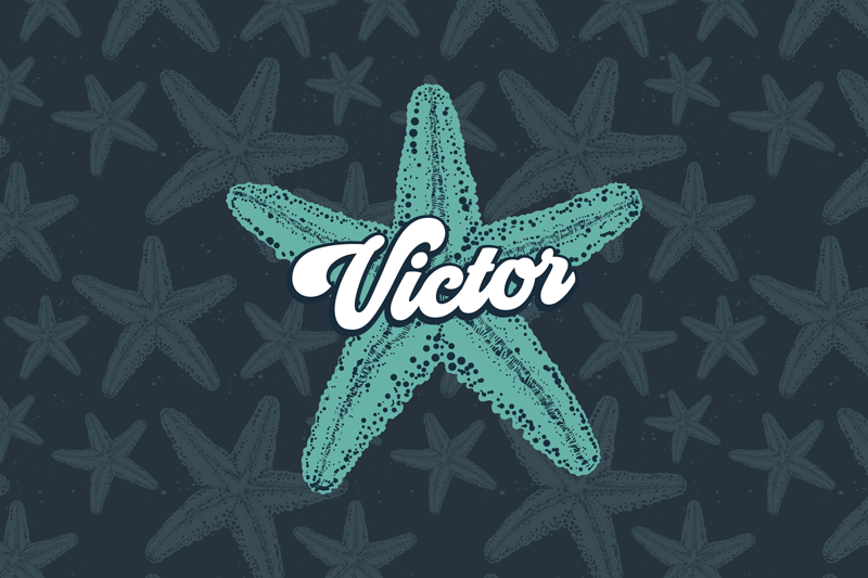 Naproane cu nume accent personalizat cu stea de mare - TenStickers