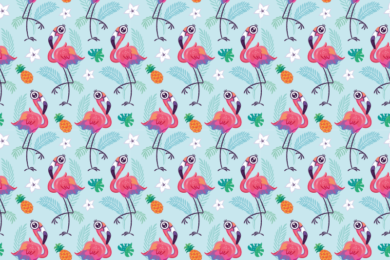 Naproane original cu model tropical de flamingo - TenStickers