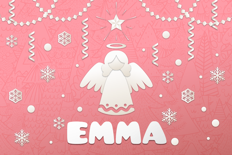 Naproane de crăciun temă de sărbătoare cu Îngeri - TenStickers