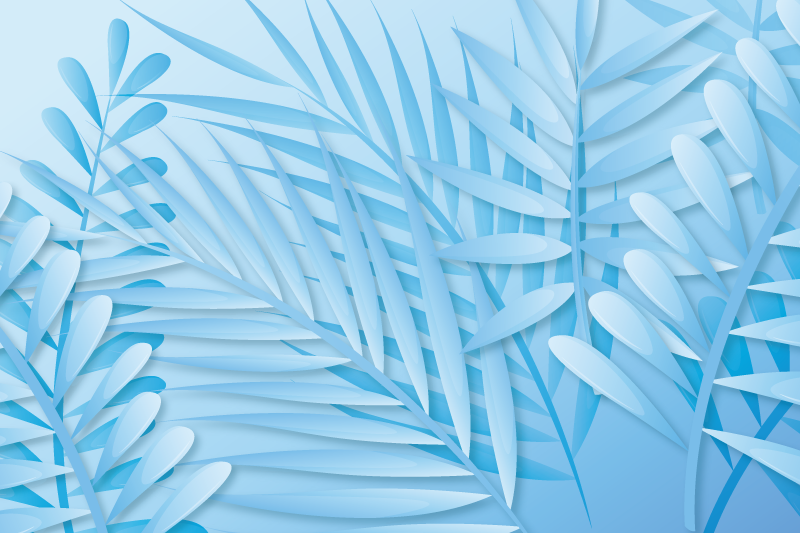 Naproane de textură cu model de palmier frunzos - TenStickers