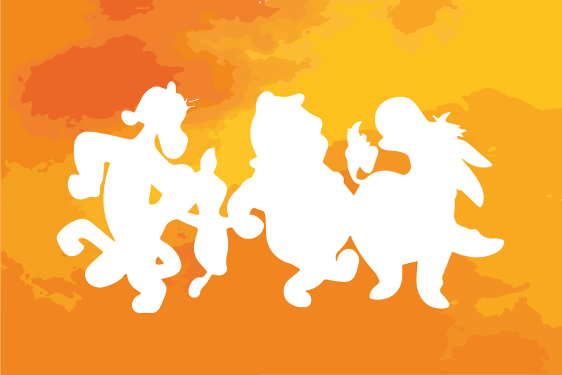 Naproane pentru copii siluete de personaje jucăușe - TenStickers