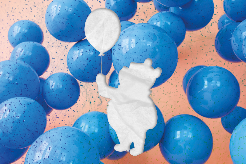 Naproane pentru copii urs cu balon - TenStickers