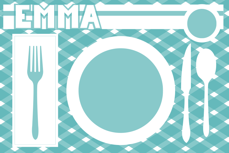 Naproane cu nume covor de masă personalizat - TenStickers