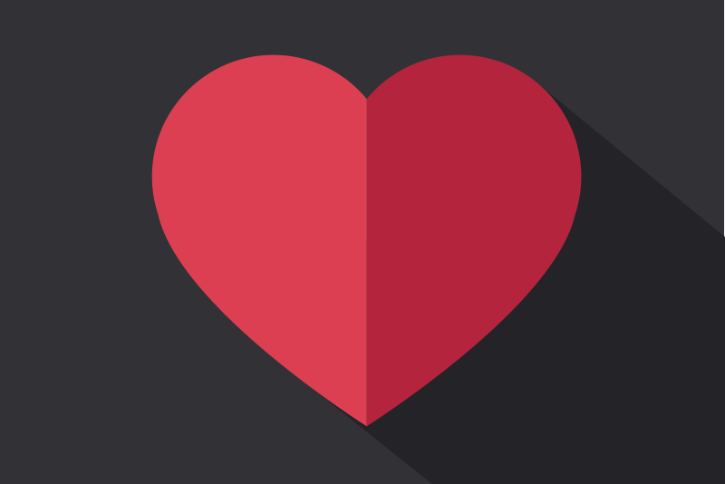 Naproane original accent în formă de inimă - TenStickers