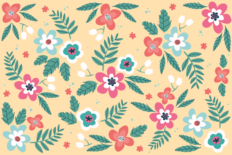 Naproane original cu design floral - TenStickers