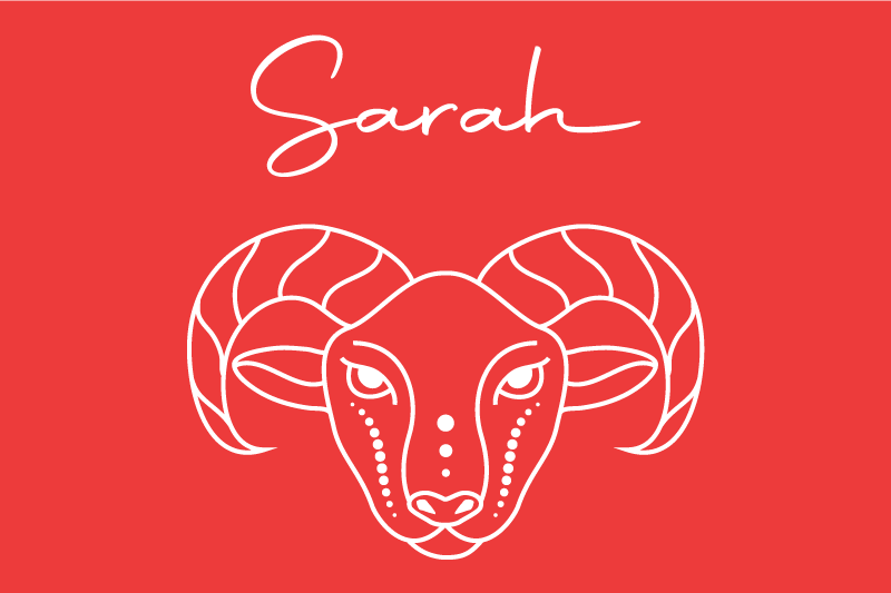 Naproane cu nume ilustrație stilizată cu berbec - TenStickers