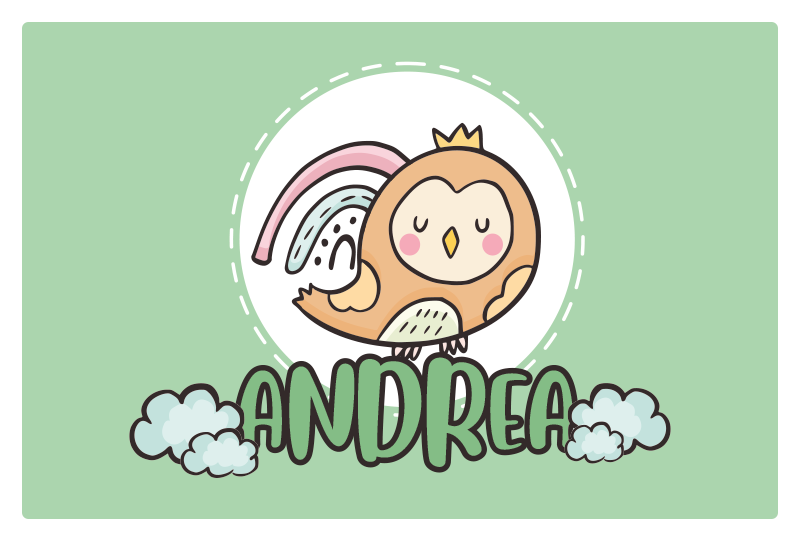 Naproane pentru copii cu personajul bufniță drăguță - TenStickers