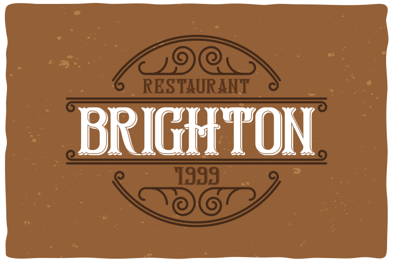 Naproane cu texte logo restaurant brighton - TenStickers