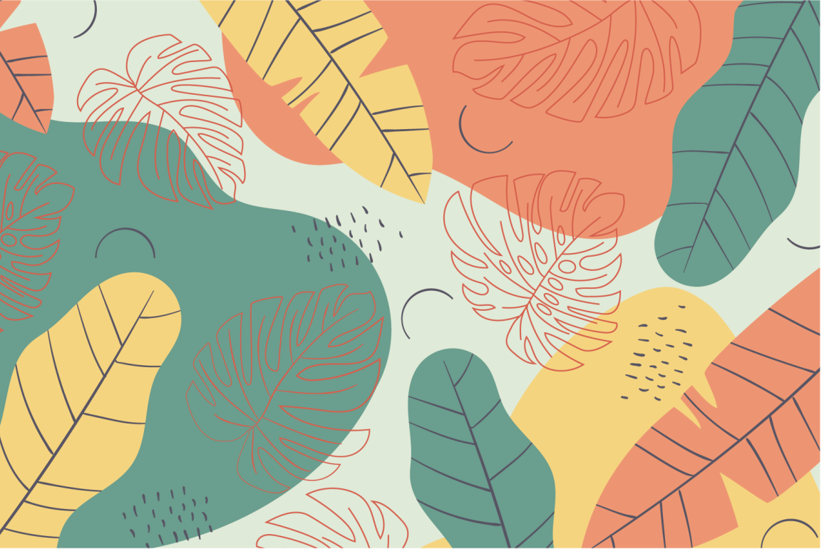 Frunze colorate placemats moderne - TenStickers